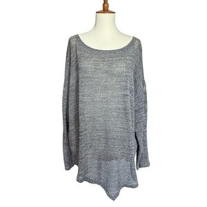 Eileen Fisher Asymmetrical Sweater Size Large Grey